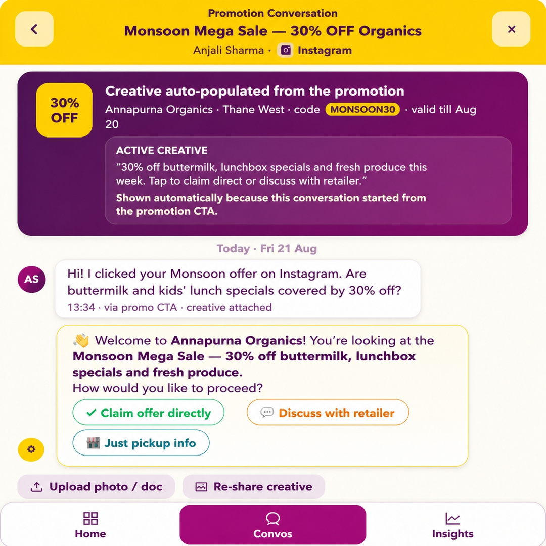 WhatsApp Business sales chat